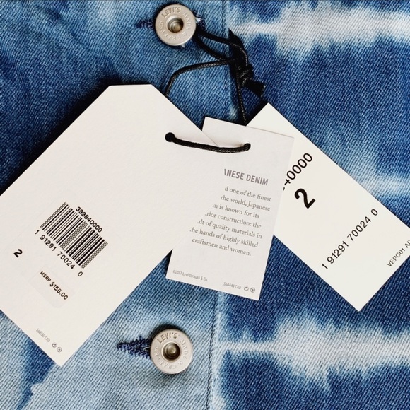 Levi’s Retro Vintage Tie-Dye Jean Crop Top Y2K - Picture 6 of 8